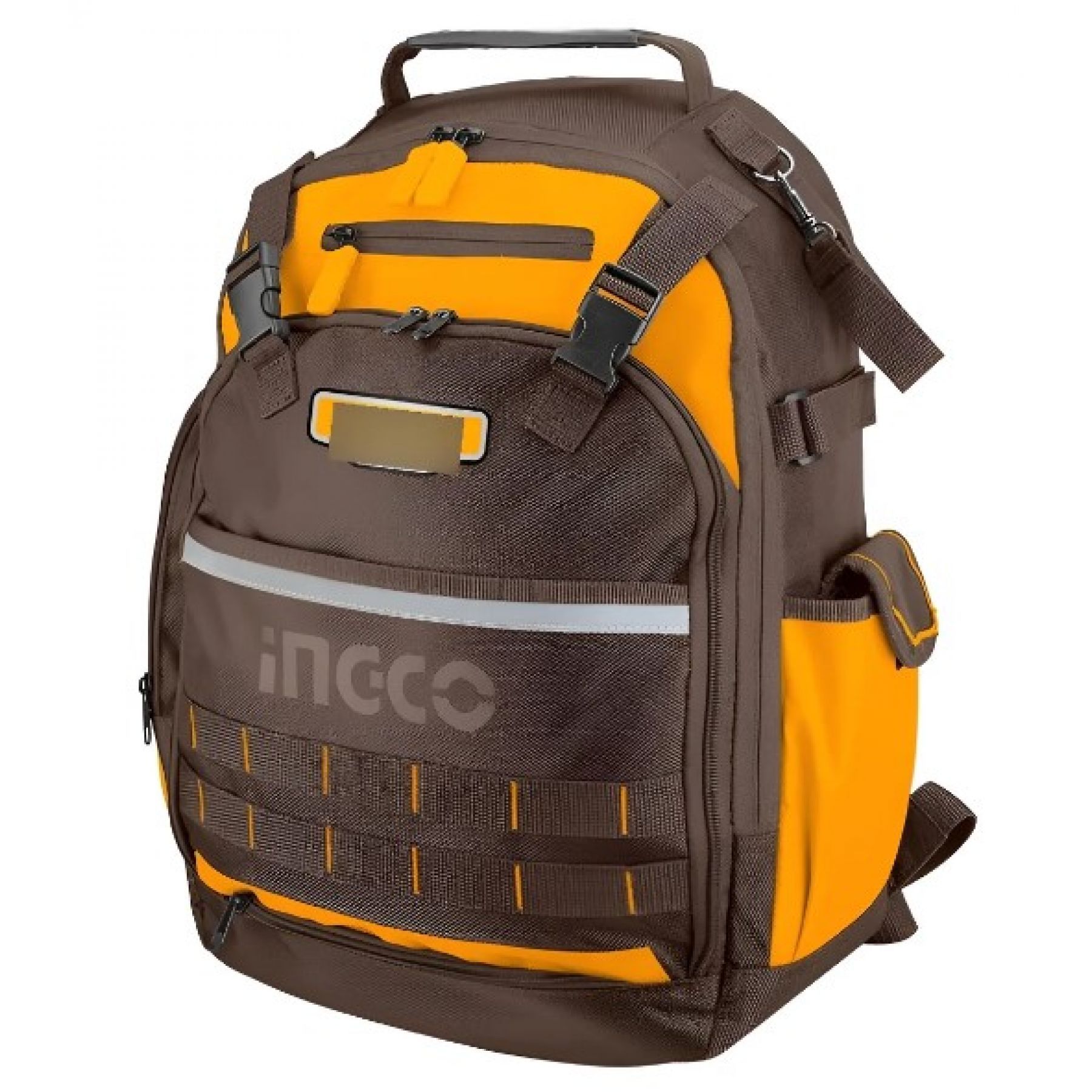 Mochila De Ferramentas Refor&ccedil;ada Ingco Marrom